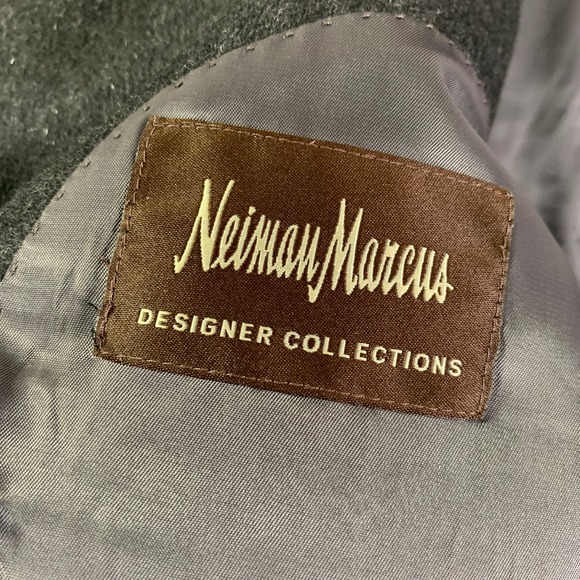 Neiman Marcus Cashmere Blazer Jacket Men 46L Gray Soft Sport Coat - Picture 6 of 15